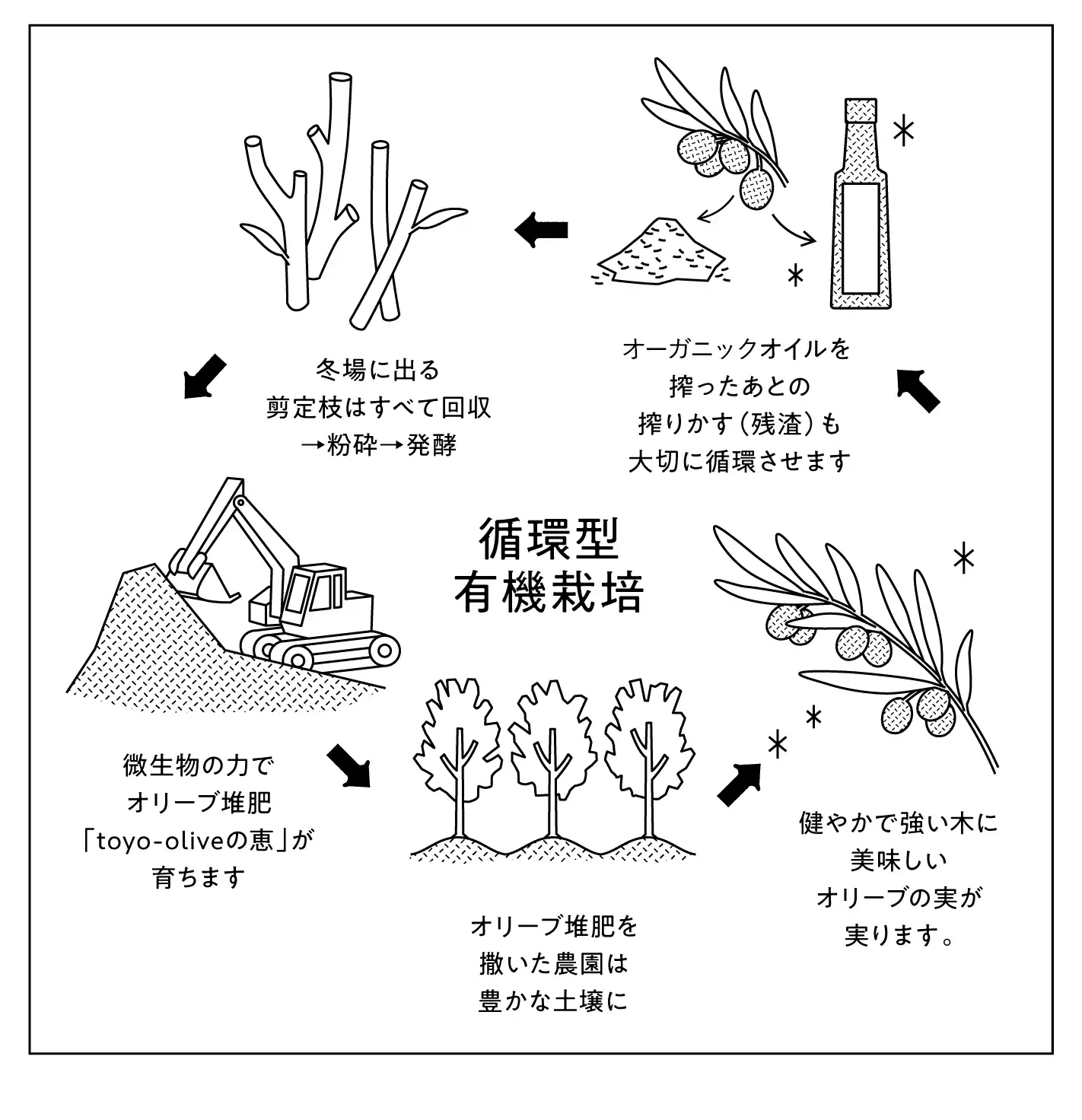 循環型 有機栽培 説明図