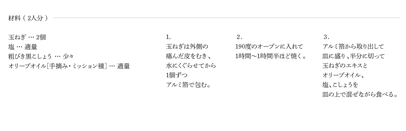 玉ねぎのオーブン焼きのレシピ