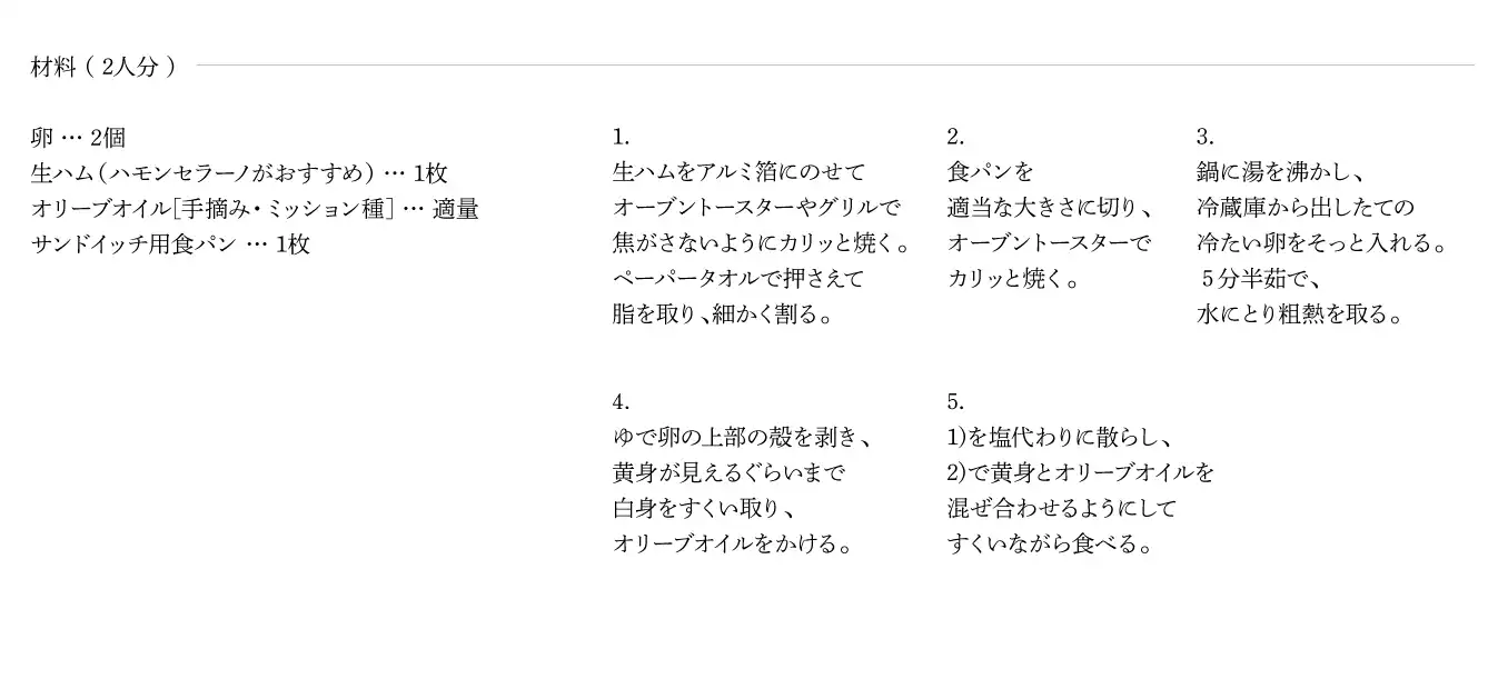 ウフ・ア・ラ・コックのレシピ