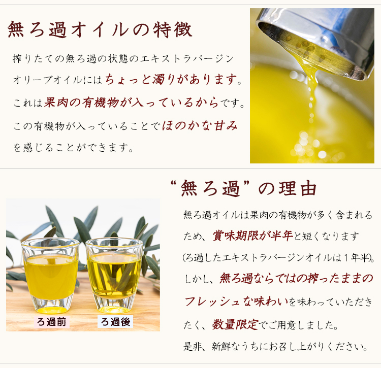 無ろ過の特徴