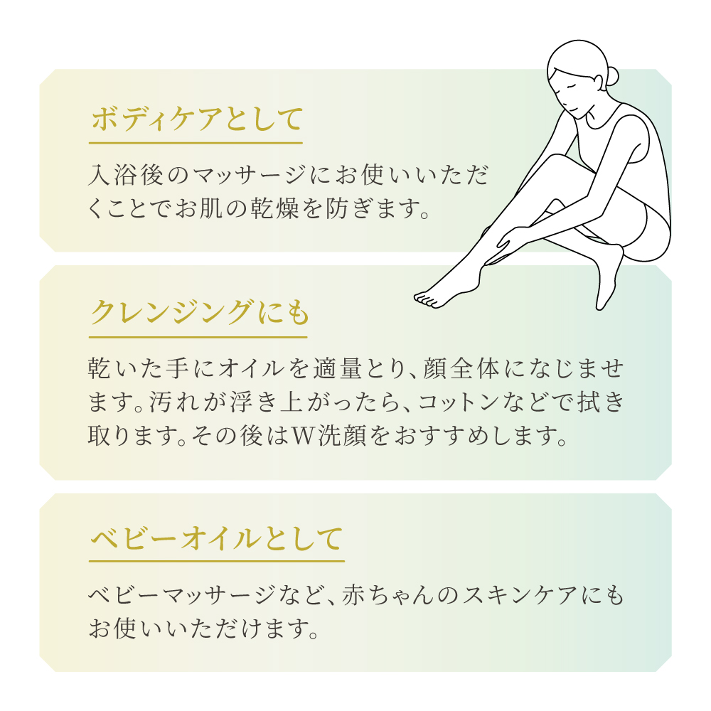 この一本で全身のスキンケアに安心してお使いいただけます。