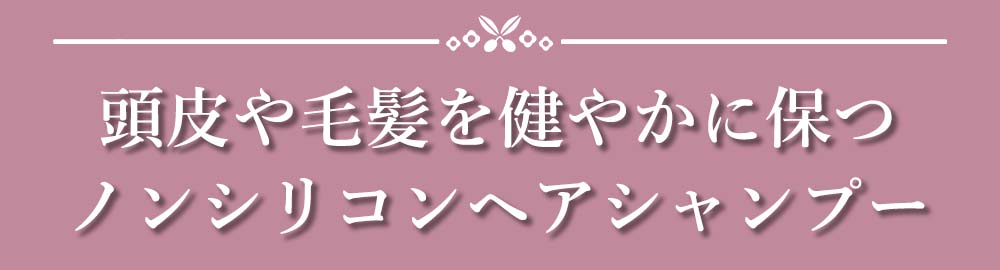 見出し：頭皮や毛髪を健やかに保つノンシリコンヘアシャンプー